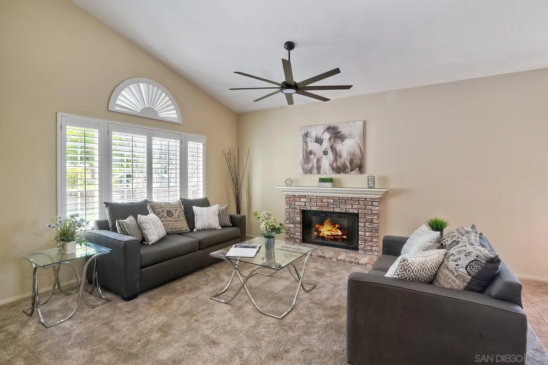 14430 Silver Heights Road Poway, CA 92064 - Photo 8 of 33 a living room with furniture and a fireplace