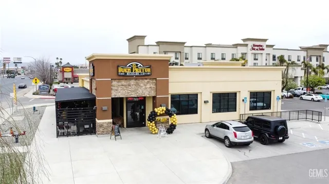 a car parked in front of a building