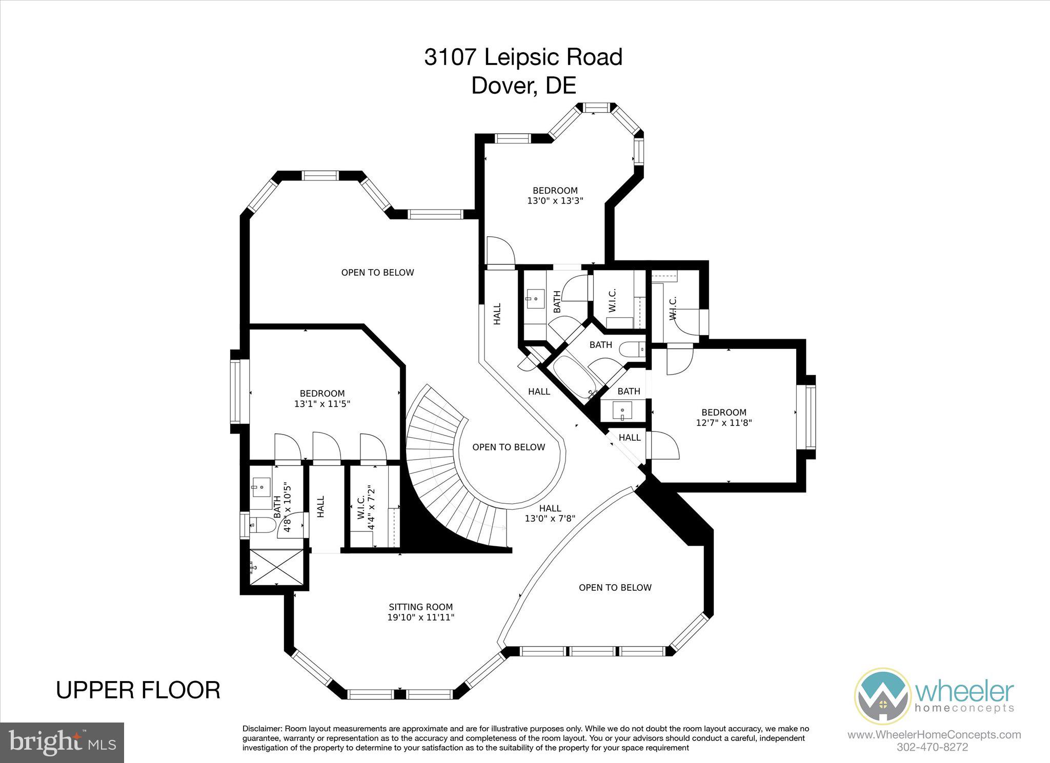 3107 Leipsic Road Dover, DE 19901 - Photo 50 of 50 Upper level floorplan