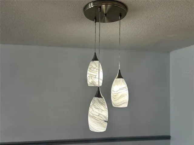 a table and chairs in a room