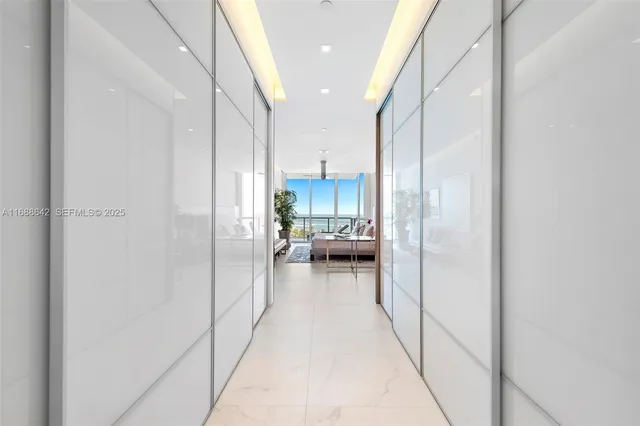 a spacious bathroom with a double vanity sink shower and mirror