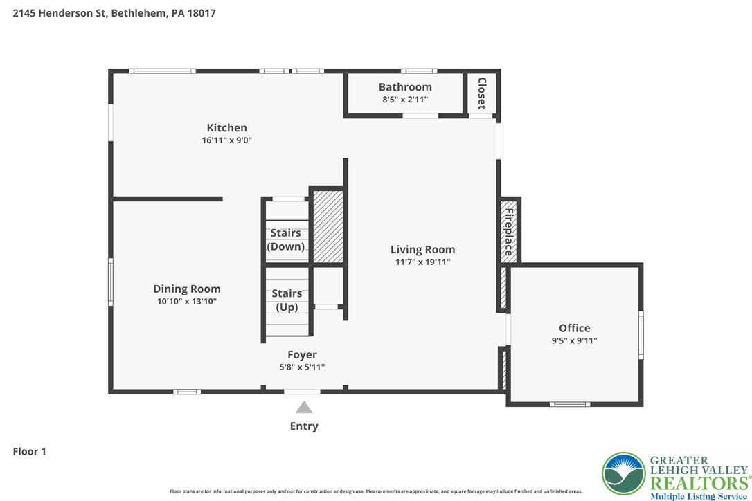 2145 Henderson Street Bethlehem, PA 18017 - Photo 7 of 42 a picture of a floor plan