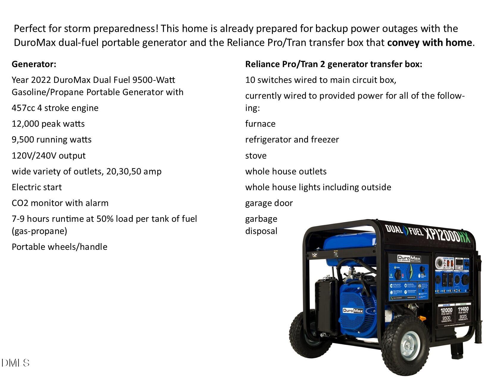 9312 Wooden Road Raleigh, NC 27617 - Photo 26 of 28 generator info sheet