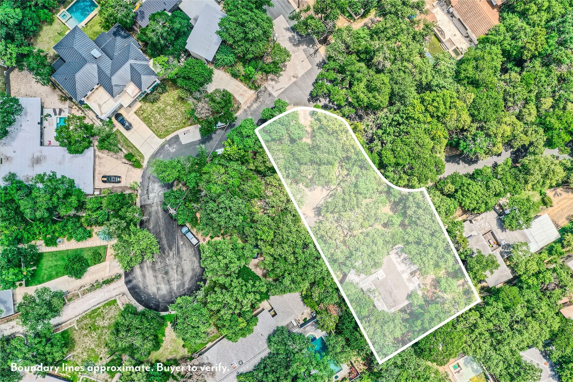 2501 Inwood Place Austin, TX 78703 - Photo 6 of 18 an aerial view of a house