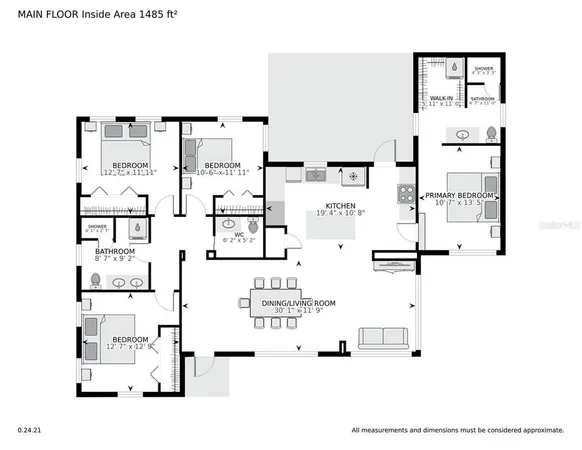 a picture of floor plan