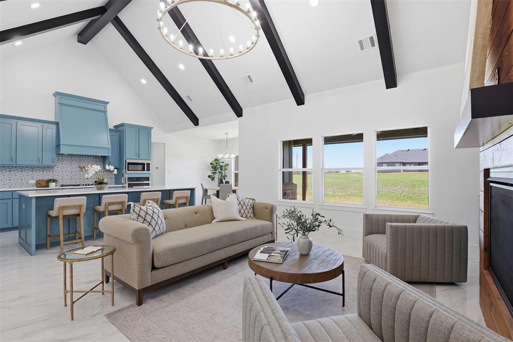 6657 Buffalo Ridge Circle Godley, TX 76044 - Photo 3 of 31 a living room with furniture and a large window