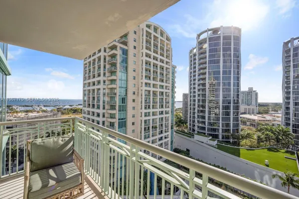a view of balcony with city view