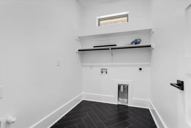 a view of small space with wooden floor