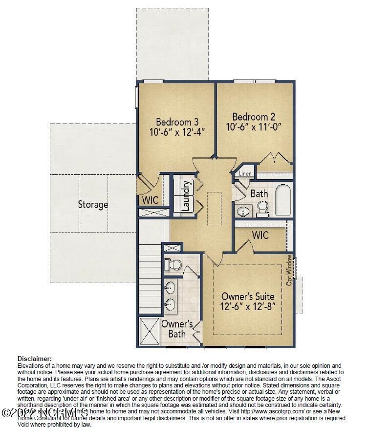 1013 Juniper Lake Road West End, NC 27376 - Photo 2 of 7 Duplex Second Floor Elevation