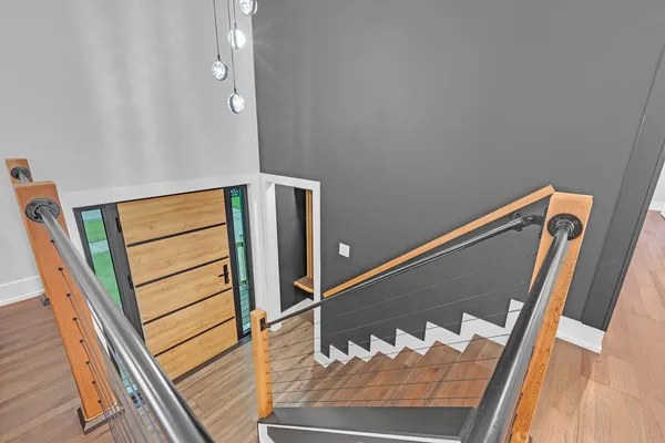 a view of stairs
