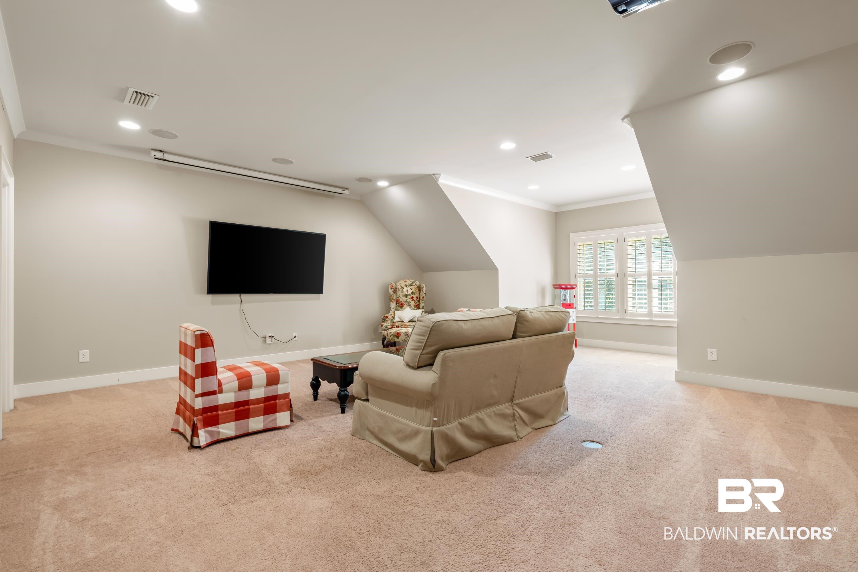 30057 Dolive Ridge Daphne, AL 36527 - Photo 32 of 55 Carpeted bonus room with lofted ceiling and crown molding