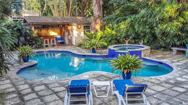 a view of a backyard with a patio