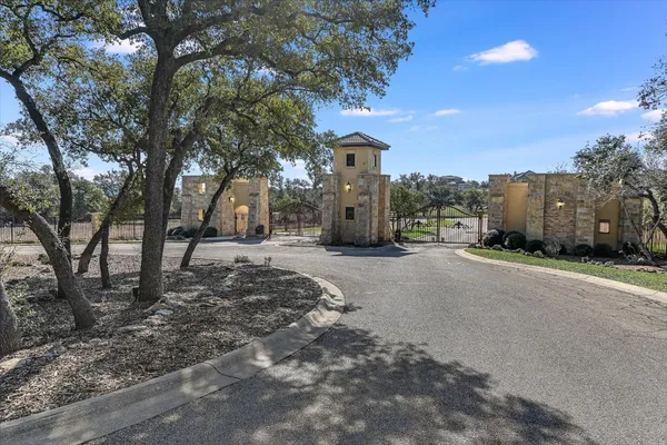 a view of a street with a building