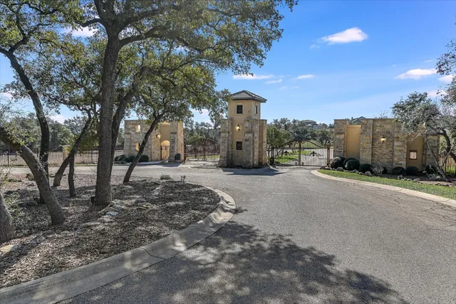 a view of a street with a building