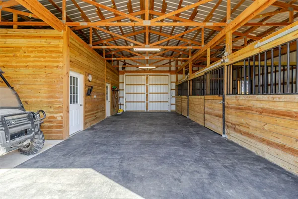 a view of a garage