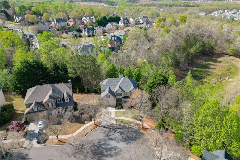 4880 Stone Moss Path Hoschton, GA 30548 - Photo 51 of 66 an aerial view of a house with yard swimming pool and lake view