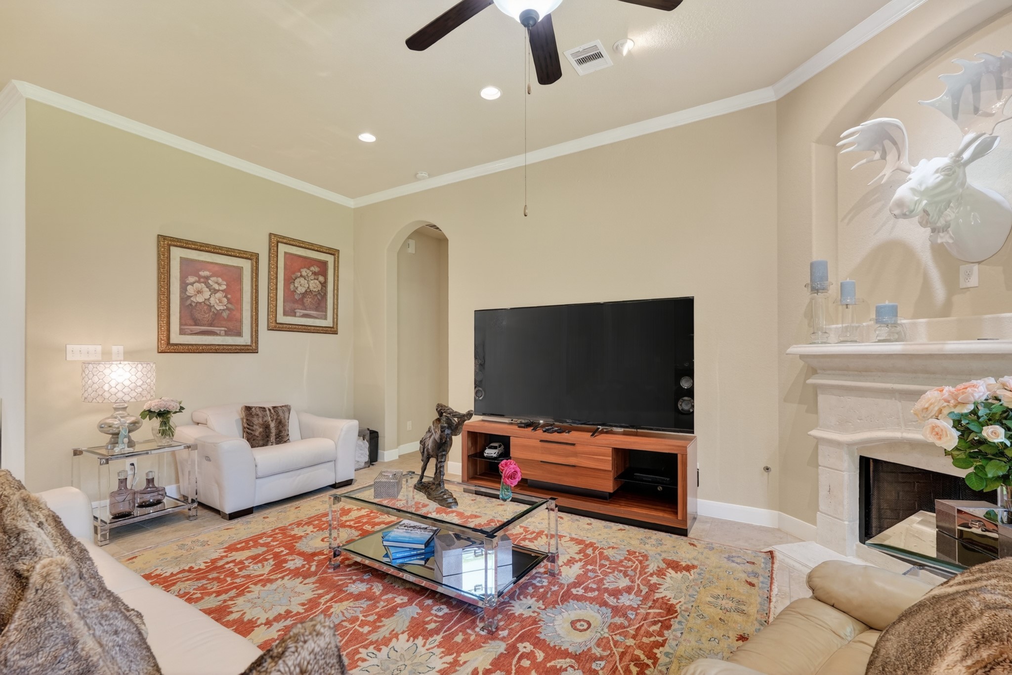55 South Victoriana Circle Spring, TX 77389 - Photo 15 of 40 a living room with furniture and a flat screen tv