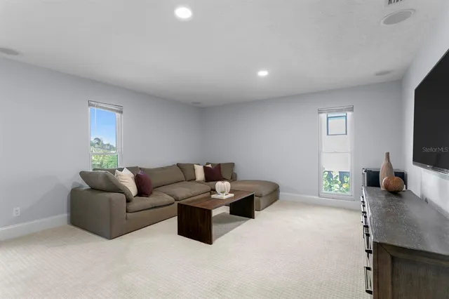 a view of terrace with seating area