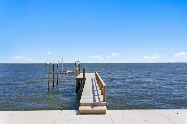 a view of a lake and outdoor space