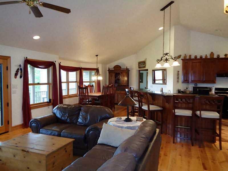 162 Cemetery Road Dayton, PA 16222 - Photo 9 of 21 Spacious Open Space - Living Room, Dining and Kitchen - leading to large covered deck over looking rolling hills. Great for entertaining