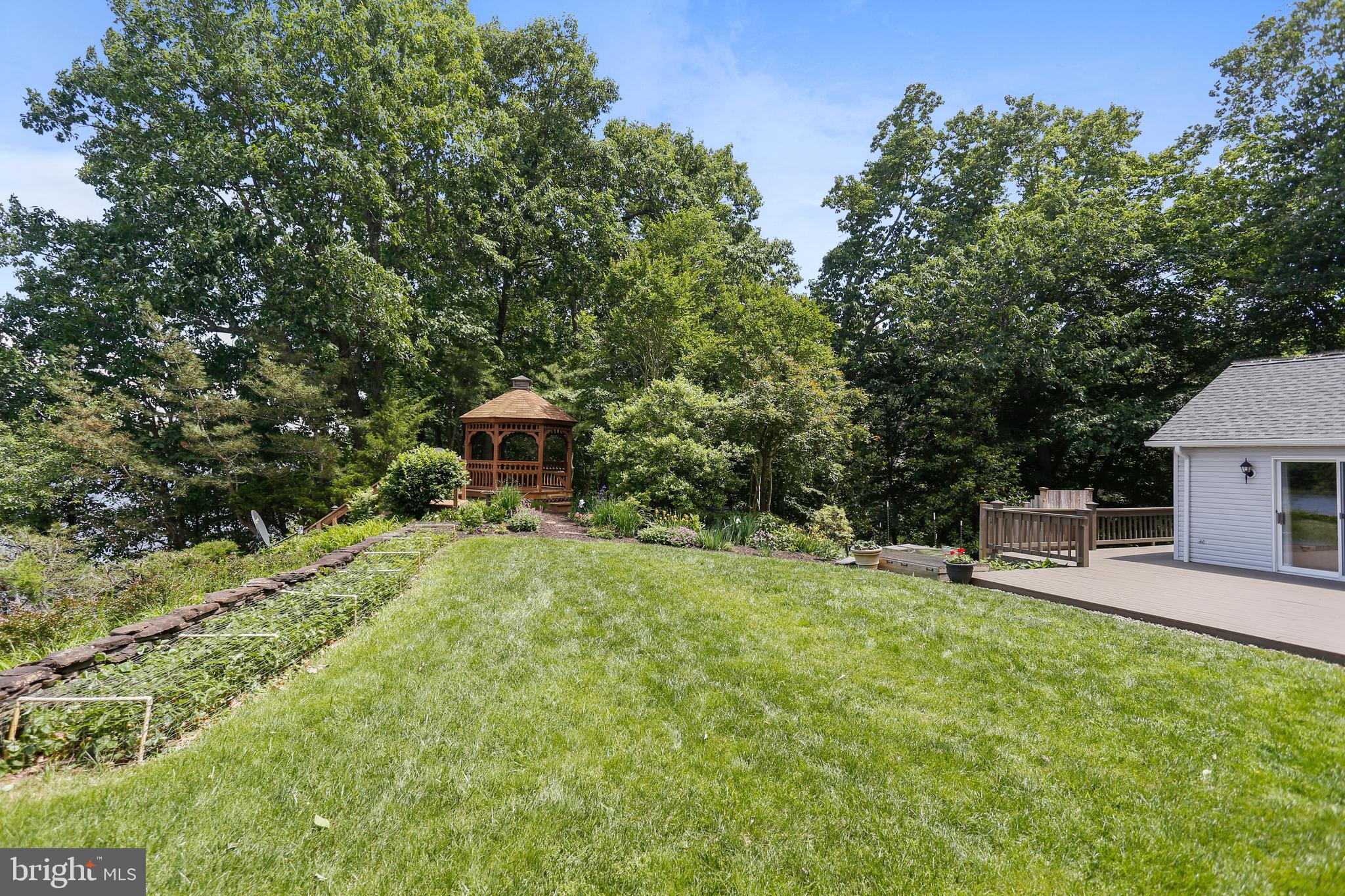 12451 Woods Road Worton, MD 21678 - Photo 22 of 43 Sunny yard with beautiful landscaping & gazebo