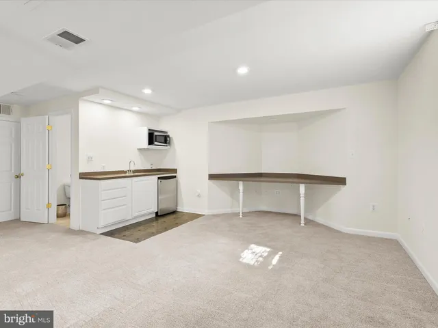 a view of a lake with outside space