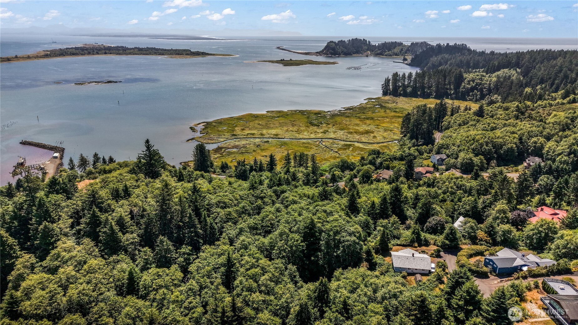 6001 4th Avenue Southwest Ilwaco, WA 98624 - Photo 2 of 22 a view of a lake with a mountain
