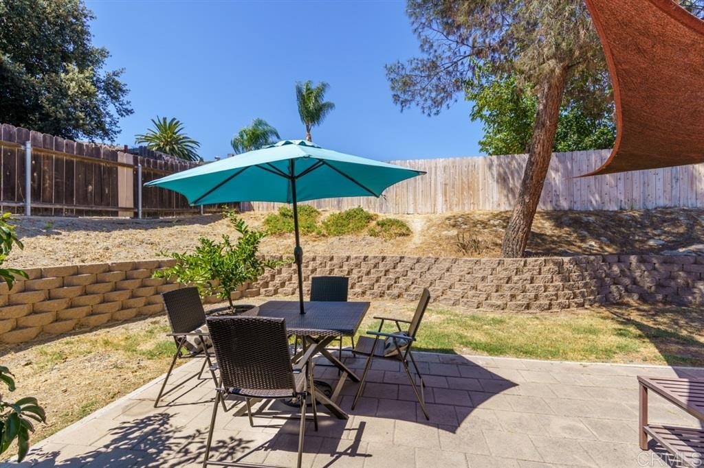 9456 Cathywood Drive Santee, CA 92071 - Photo 18 of 25 a patio with a patio table and chairs