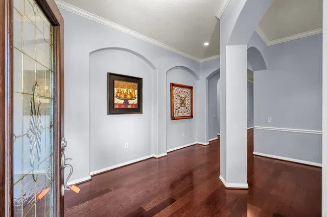 a view of livingroom with furniture and wooden floor