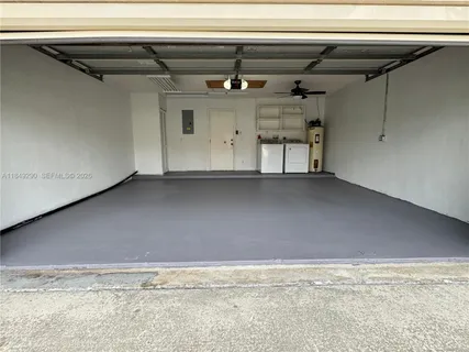 a view of a garage