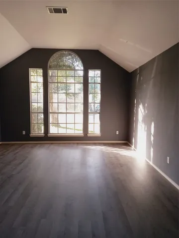 an empty room with a window