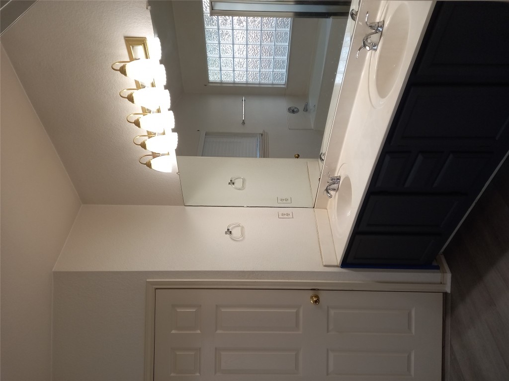 2018 Old Mill Road Cedar Park, TX 78613 - Photo 9 of 22 a bathroom with a sink vanity and a mirror