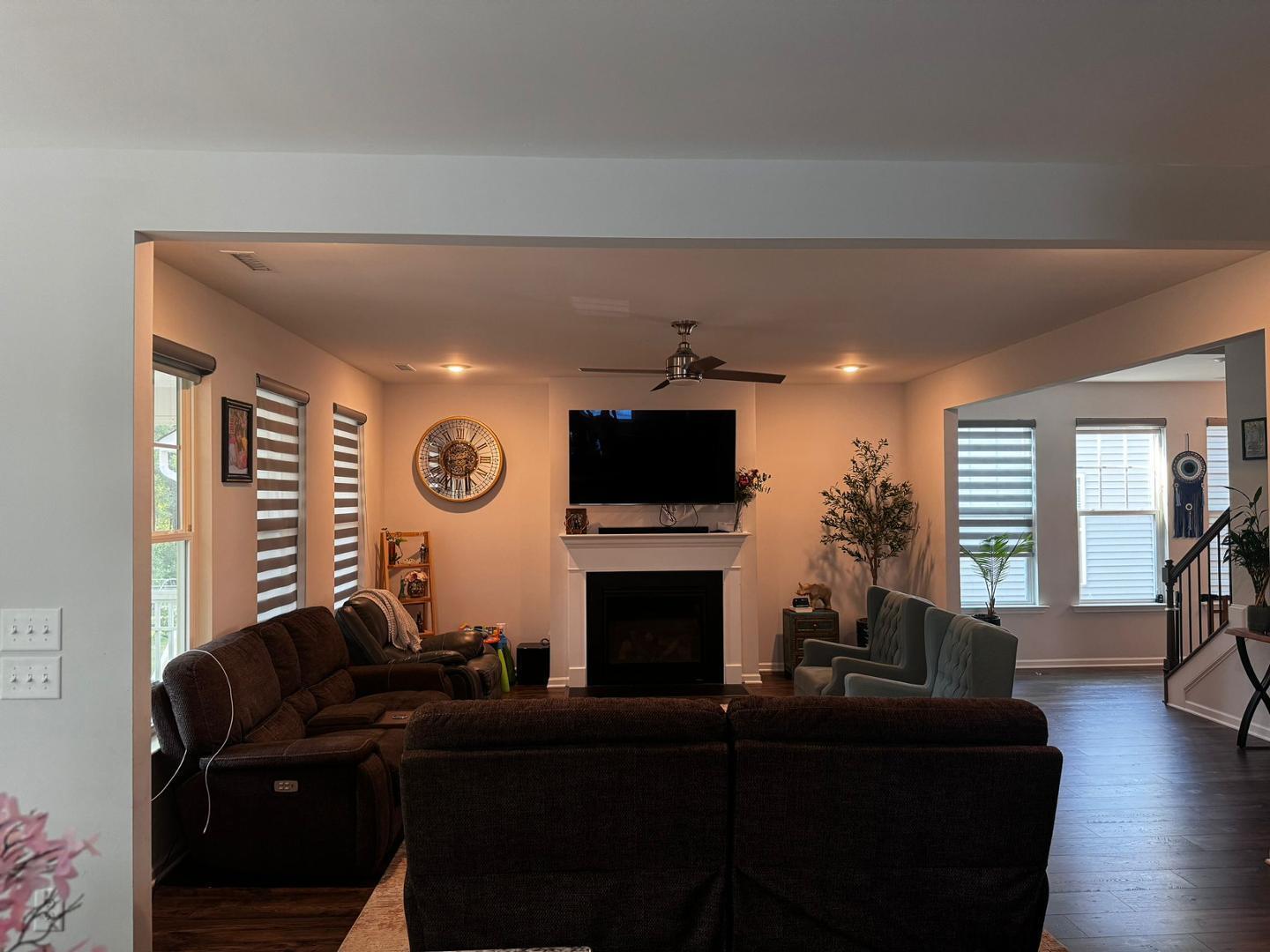 154 Attavar Way Garner, NC 27529 - Photo 4 of 22 a living room with furniture and a flat screen tv