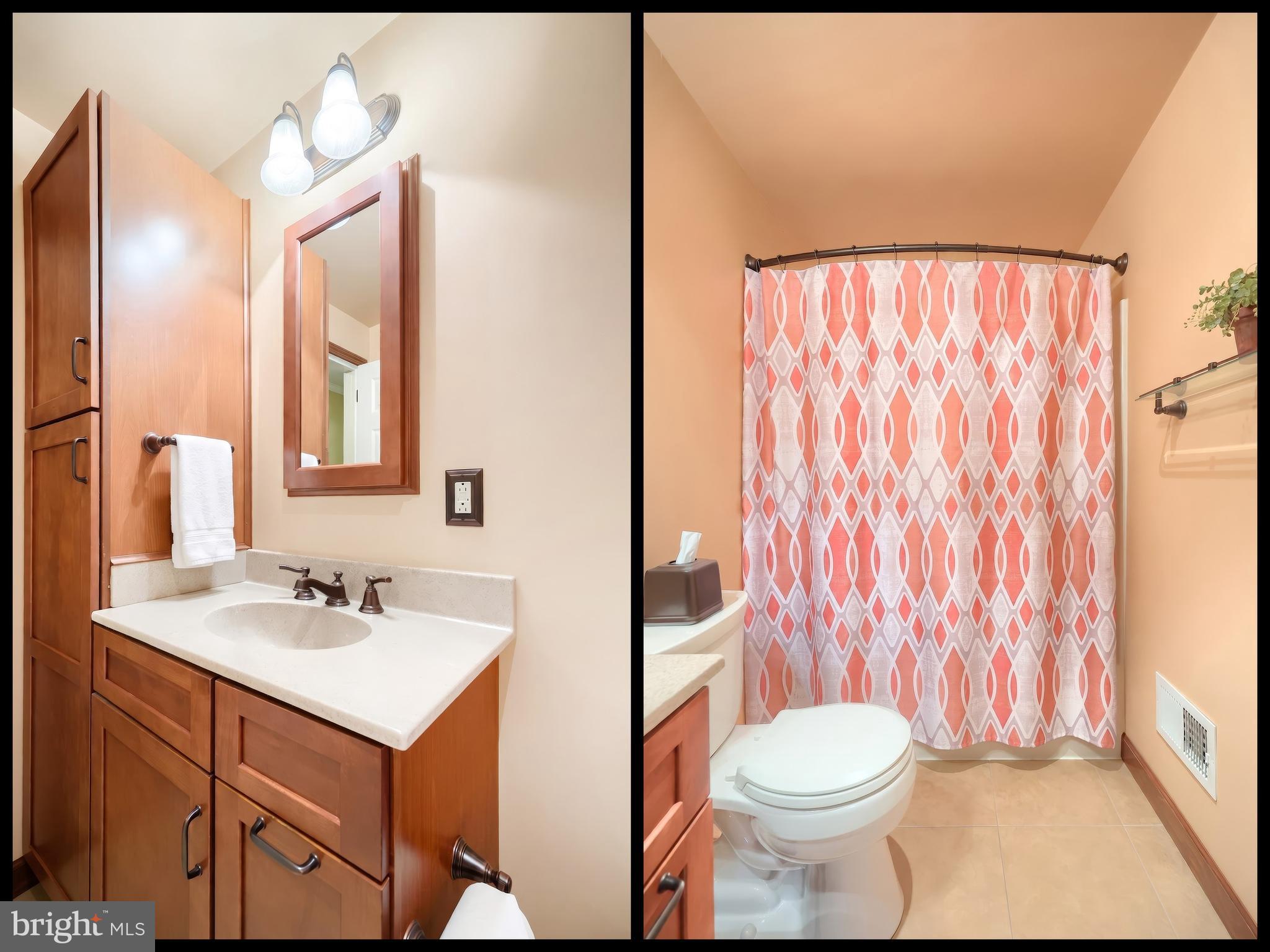 256 North Main Street Manchester, PA 17345 - Photo 12 of 38 a bathroom with a sink vanity mirror and toilet