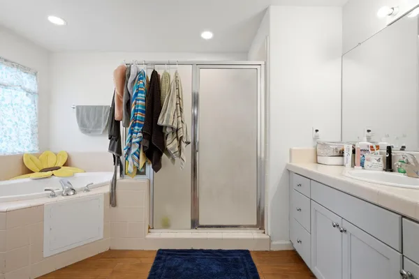 a view of a walk in closet