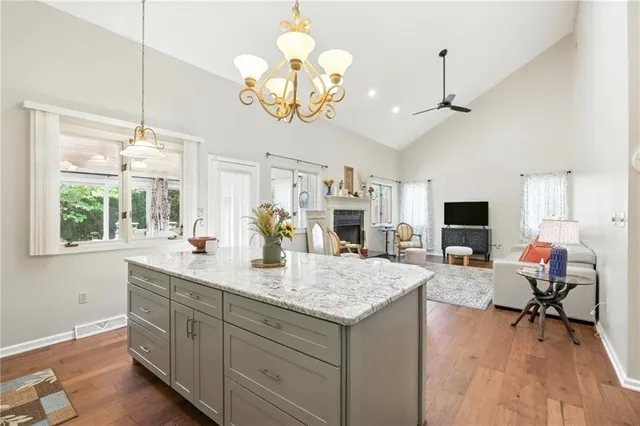 a very nice looking dining room with a table or chairs and a wooden floor