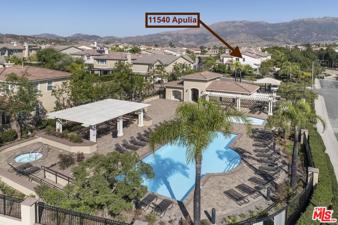 11540 Apulia Court Porter Ranch, CA 91326 - Photo 25 of 25 an aerial view of residential houses and outdoor space