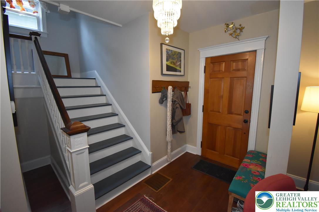 715 Coleman Street Easton, PA 18042 - Photo 17 of 38 a view of an entryway with wooden floor and stairs