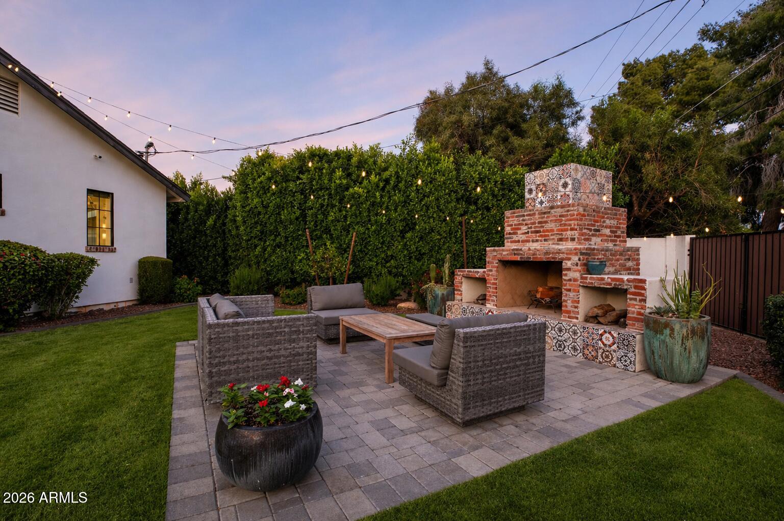 5401 East Cheery Lynn Road Phoenix, AZ 85018 - Photo 33 of 37 Custom fireplace and seating