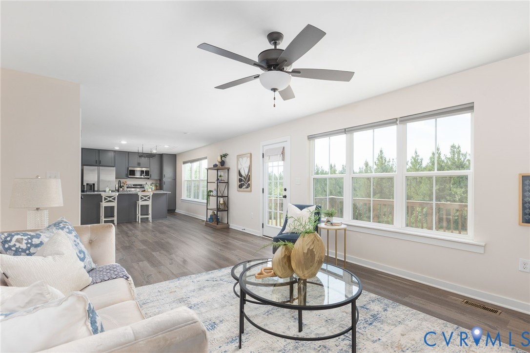 1775 West Old Mountain Road Louisa, VA 23093 - Photo 12 of 31 Inviting living room overlooking peaceful treescap