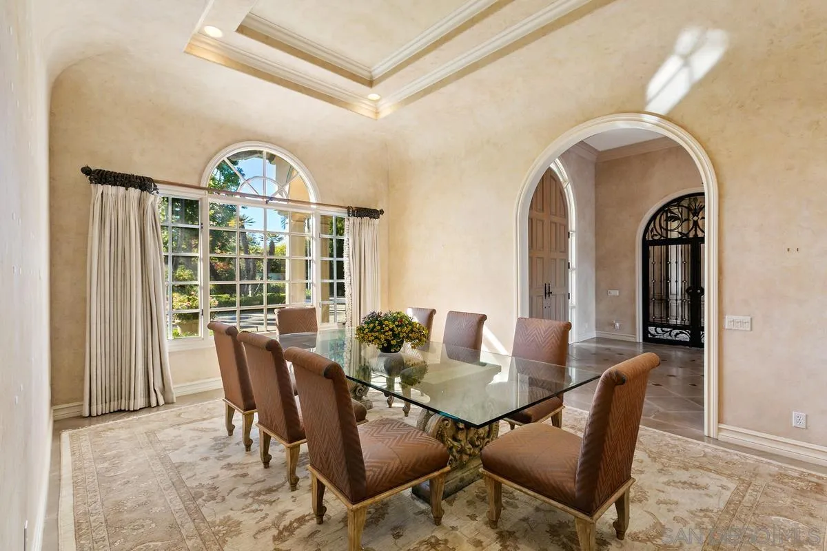 17178 Circa Oriente Rancho Santa Fe, CA 92067 - Photo 17 of 27 a view of a dining room with furniture window and outside view