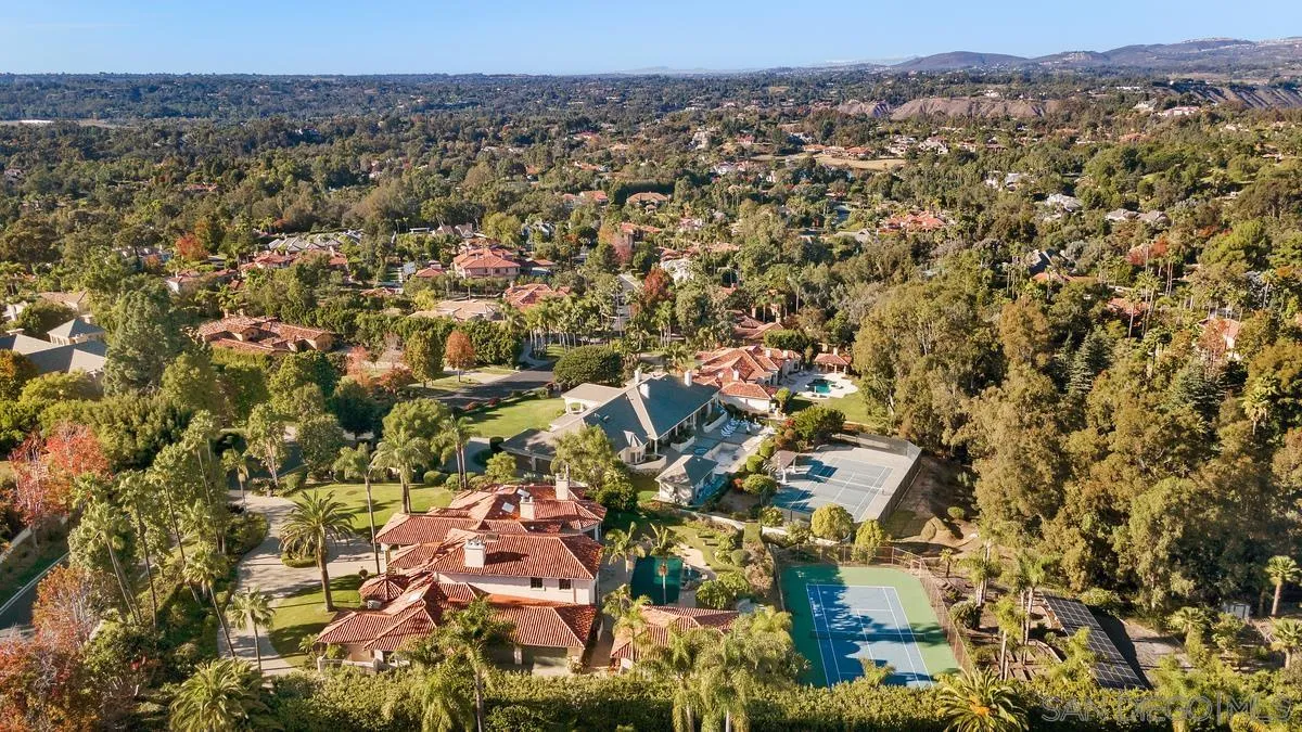 17178 Circa Oriente Rancho Santa Fe, CA 92067 - Photo 23 of 27 an aerial view of residential house with parking and mountain view