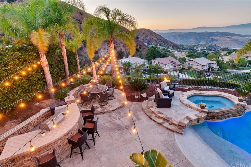 2470 Bulrush Circle Corona, CA 92882 - Photo 7 of 64 a view of swimming pool outdoor seating and mountain view in back