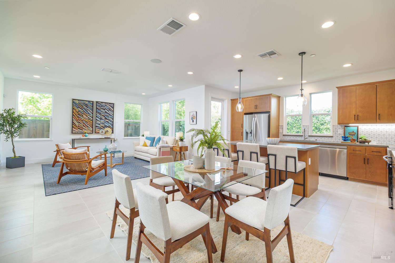 1201 Del Rancho Way Petaluma, CA 94954 - Photo 7 of 56 a view of a dining room with furniture window and outside view