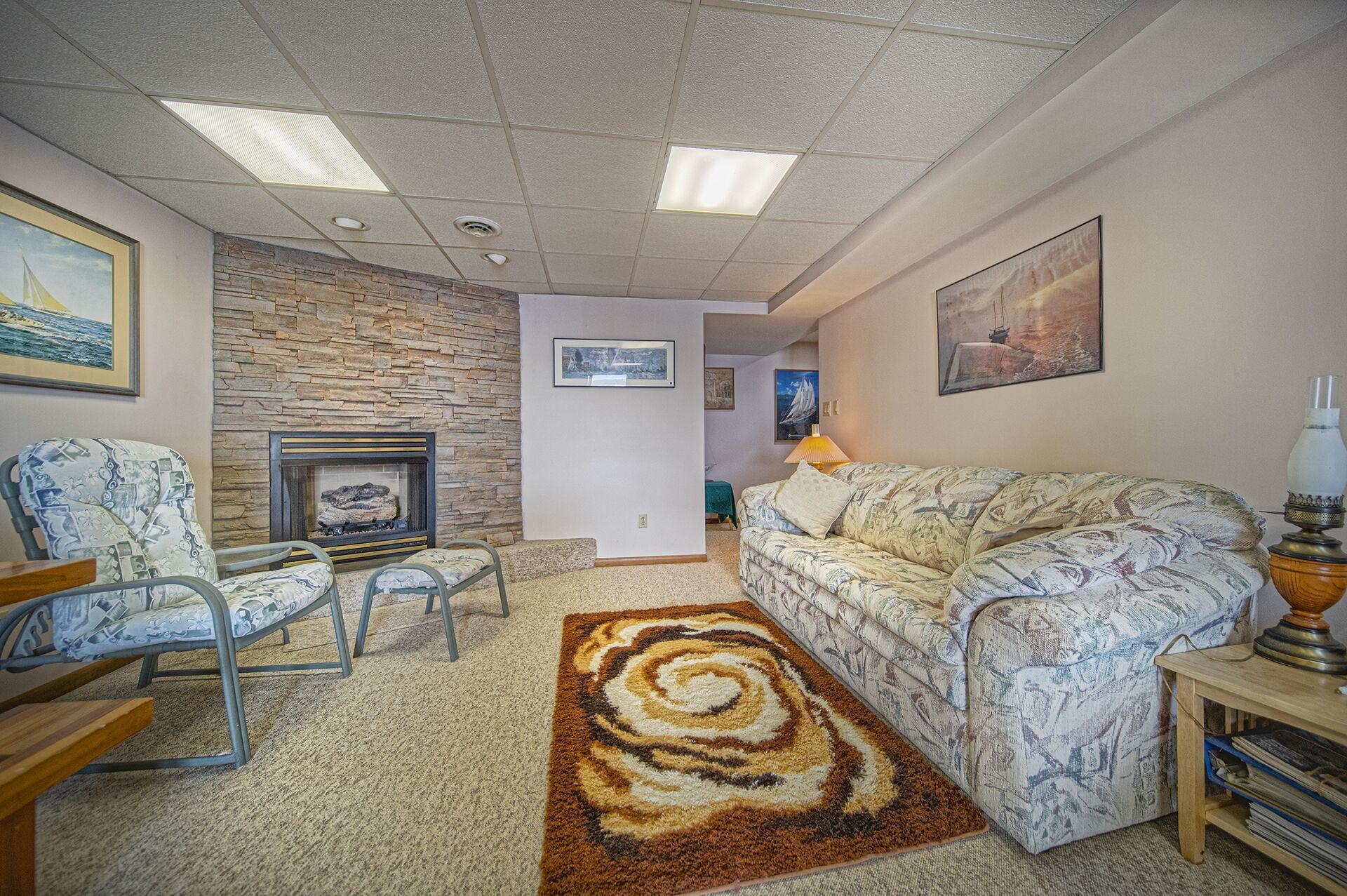 824 High Point Road Moneta, VA 24121 - Photo 17 of 18 Lower Level Great Room w/ Fireplace