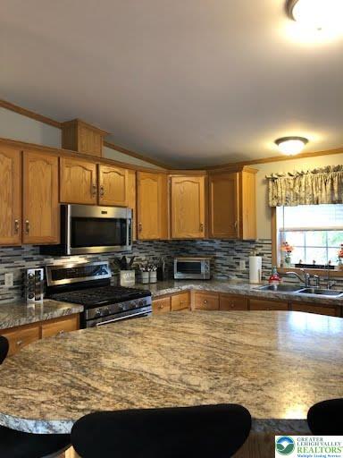 4905 Cedar Grove Road Bangor, PA 18013 - Photo 16 of 50 a view of a kitchen with kitchen island and a large window