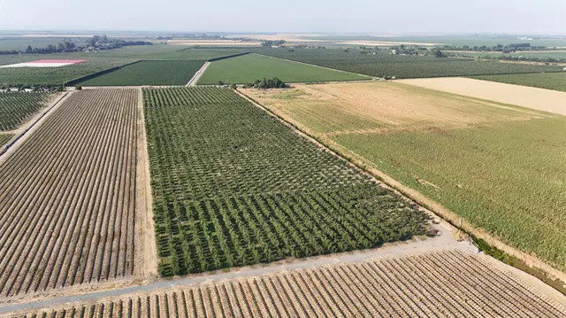 a view of a lake with a outdoor space