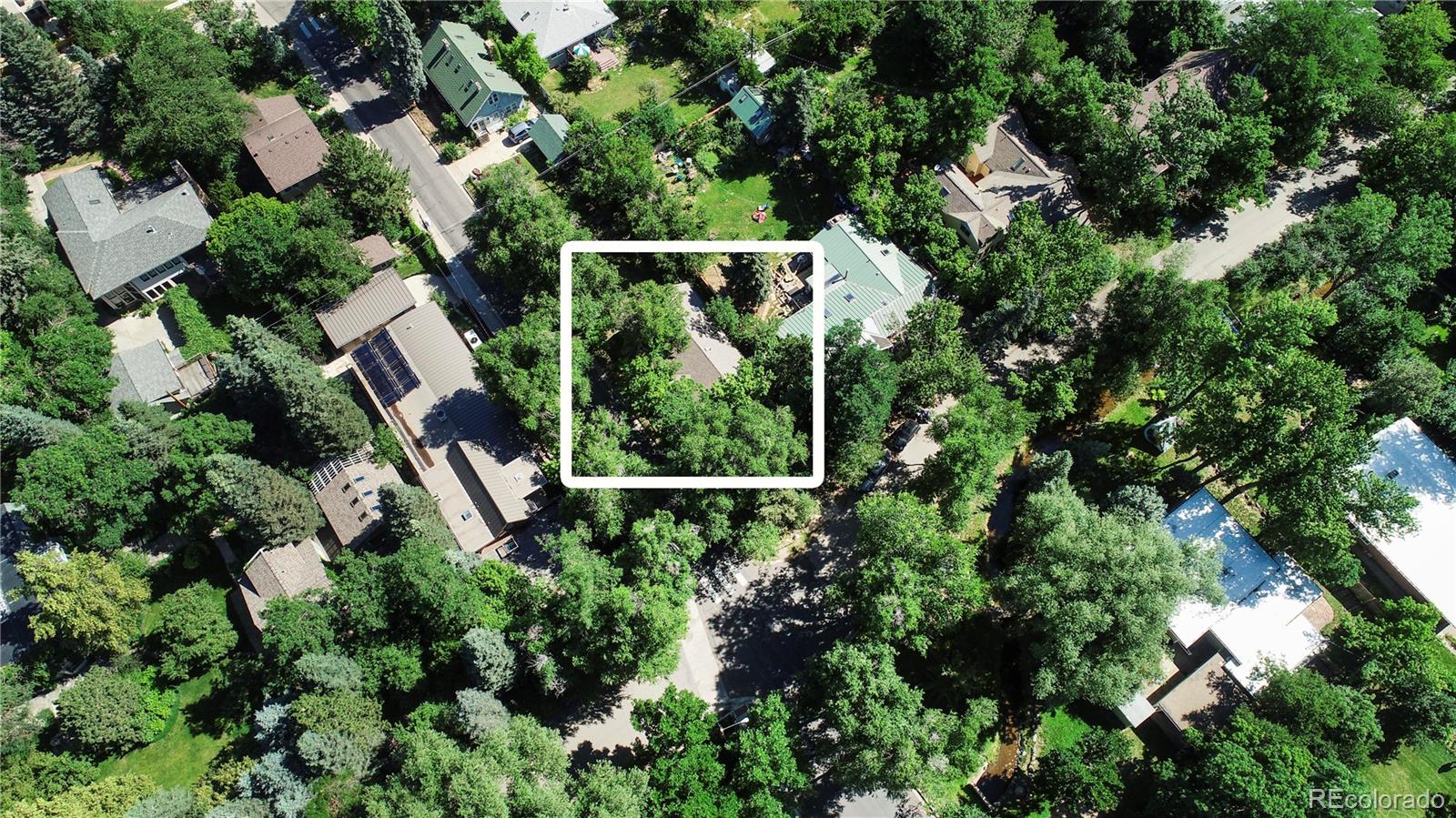 609 Pleasant Street Boulder, CO 80302 - Photo 28 of 28 an aerial view of residential house with outdoor space and trees all around
