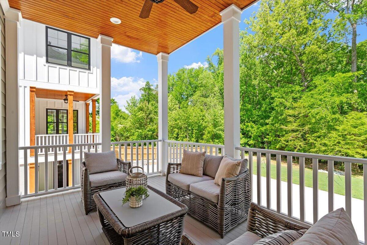 3932 Old Chapel Hill Road Durham, NC 27707 - Photo 42 of 46 a view of a patio on the deck