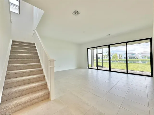 a view of an entryway with staircase
